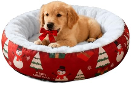 Hitburu Weihnachts Katzenbett,Bequemes Sofa für Haustiere zu Weihnachten | Katzenbaby Transportbox Hundezwinger Flauschige Unterlage - für Zuhause Wohnheim Wohnung Wohnzimmer Balkon