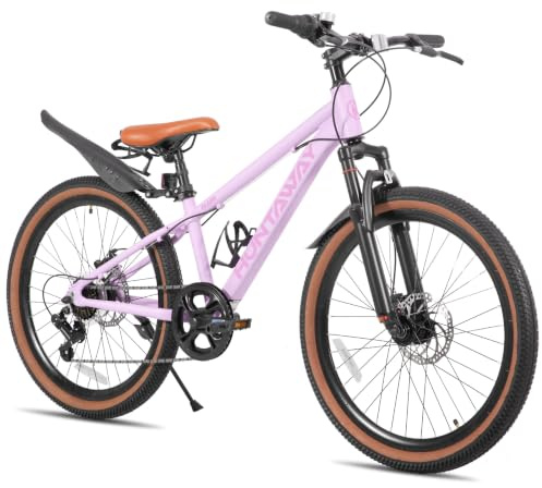 KEANO Huntaway 24 Zoll mit kinderfahrrad, 24 Zoll Mountainbike, Kind und mädchen mit Einer höchstgeschwindigkeit Von 8-10 metern.rosa