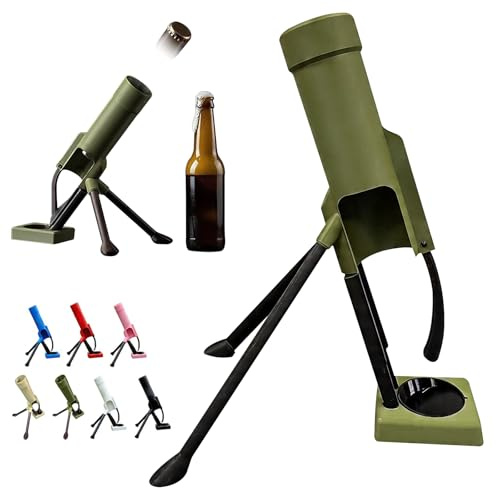 ZVD Flaschenöffner Mörser,Bierflaschenöffner Bieröffner Mörser, 51mm Bierflaschen Öffner Beer Bottle Mortar Opener,Dekoration für Zuhause, Bar, Vatertagsgeschenk (Grün)