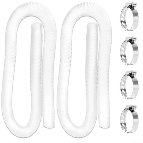 Set di 2 tubi per skimmer per piscine standard per applicazioni di ricambio e manutenzione della piscina