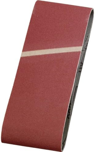 kwb Bandes abrasives 100x560 mm en corindon supérieur de granulométrie 80, encollage spécial et toile de coton flexible pour le ponçage grossier du bois et du métal