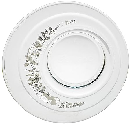 Tord Boontje Senseo Design Untertasse aus Glas, Silberne Ornamente