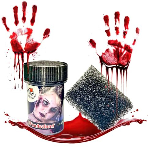 Wundschorf, Kunstblut, Krustenblut, Zombie Make up Zombie Schminke Halloween Make up Halloween Schminke Vampir Schminke