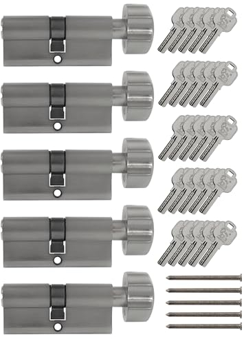 5x Knaufzylinder KD 80 mm 40/40 gleichschließend inkl. 25 Schlüssel