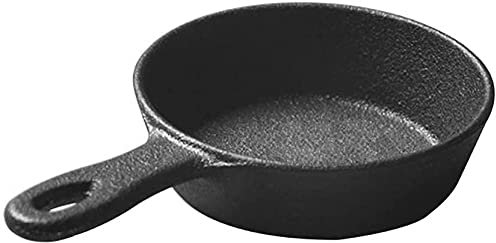 zaizai Sartén De Hierro Fundido Mini Sartén Pequeña con Asa, Modelo De Metal Cocina De Gas Sartén Universal De Hierro Fundido, Sartén Utensilios De Cocina Mini Sartén Pequeña para Tortillas