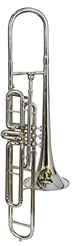 SOUND SAGA Ventil Posaune, BB Pitch, Premium Qualität inkl. Mundstück und Tragetasche (Nickel)