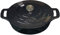 La Cuisine 6240MB Cacerola ovalada de hierro fundido esmaltado, 6,5 litros, 33 x 25 x 16 cm, interior esmaltado negro mate, exterior esmaltado negro brillante