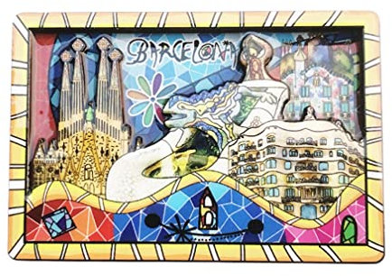 3D Barcelona Spanien Kühlschrankmagnet Souvenir Geschenk, Holz handgefertigt Barcelona Kühlschrankmagnet Home & Kitchen Dekoration Kollektion