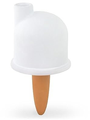 Plant Power Nuke - Pflanzenbewässerer aus Terrakotta, handbemalt, Wasserspender zur Bewässerung von Zimmerpflanzen