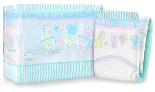 LittleForBig 5500-5800 ml Adjustable Hook-and-Loop Fastener Closure Adult Printed Diaper 10 Pieces - Baby Parade (L)