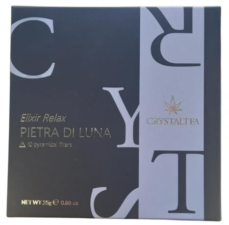 Crystaltea - Tisana rilassante per il relax - Tisana rosa canina, fiori di camomilla, menta e ibisco - 10 bustine di tisana bio