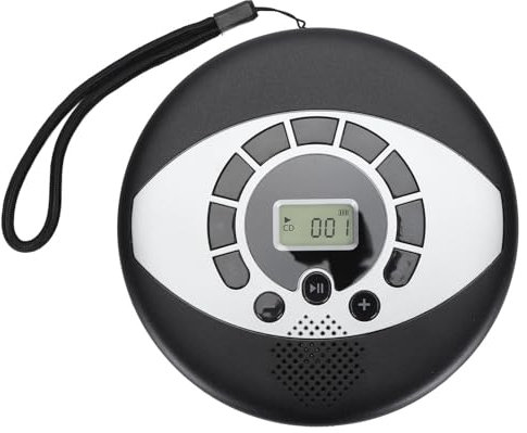Lettore CD Portatile con Altoparlanti, Lettore CD Ricaricabile Tramite USB, per Lettore CD Walkman Supporto per Inserimento Cuffie Lettore MP3, 1500 MAh, con Jack AUX da 3,5 Mm