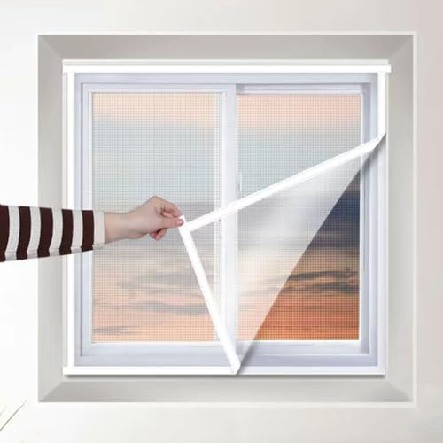 70x105cm, Fliegengitter für Dachfenster - Insektenschutz für Fenster - selbstklebendes Fliegennetz ohne Bohren (leichter Sichtschutz)