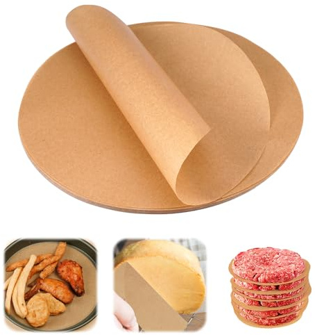 100 ark bakplåtspapper, rund, 22 cm rund, non-stick-bakplåtspapper