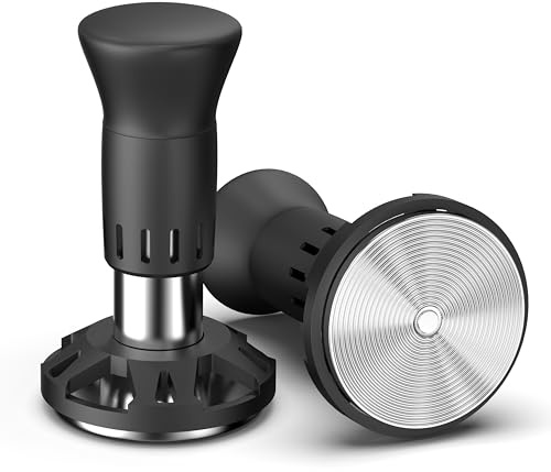 KYONANO 53.3mm Espresso Tamper - Coffee Tamper with Sound Feedback - Impact Tamper Tool Espresso - Espresso Hand Tamper 53.3mm with 4 Spring Loaded Compatible with Breville 54mm Portafilter