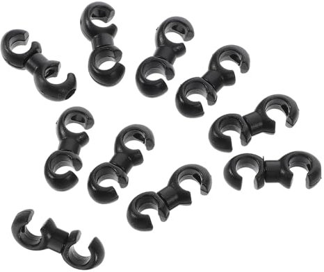 TOYANDONA Clip Per Cavi Freno e Cambio Bici, Morsetti Fissi Neri in Plastica, Set Da 10 Pezzi Per Mountain Bike e Bici Da Strada, Organizzazione Cavi Ciclismo Per Uso Quotidiano e Outdoor