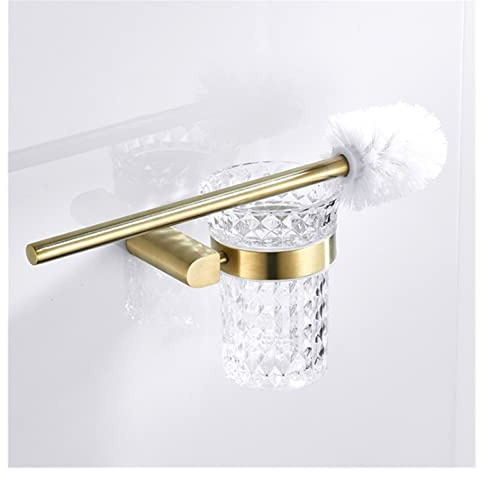 Toilet Brush Holder Brushed Gold Stainless Steel Wall-Mounted Bath Shelf Bathroom Accessories Bathroom WC Brush Hardware Toilet Plunger Bathroom Accessories silk pillowcase
