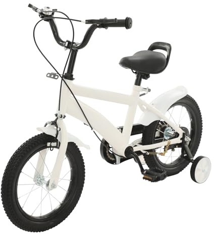 HUOMMGS 14 Zoll Kinderfahrrad Upgraded Kinderfahrrad für ab 3-6 Jahre Kinderfahrrads mit Stützrädern Höhenverstellbar Jugend Fahrrad Anfänger Fahrrad für Jungen & Mädchen
