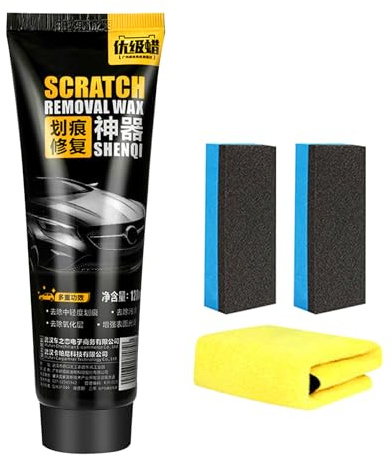 Autowachs für Kratzer Remicar Lackentfernung, 120 ml, multifunktionales Auto-Kratzerwachs 120 ml, professionelle schwarze Polierpaste für Fahrzeuge, Creme