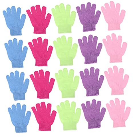Gogogmee 24 Pièces de Bain Exfoliants Nylon de Nettoyage Corps Antipelliculaire Gommage Corps Efficaces pour Peau et Pores Propres Usage Quotidien Couleur