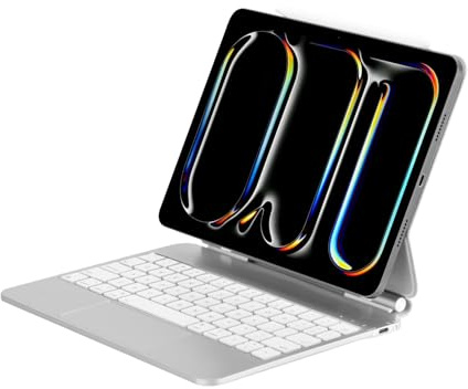 InUnion Magic Keyboard para iPad Pro de 11 pulgadas, 4ª generación 2022 y iPad Air de 11.9 pulgadas, 5ª y 4ª generación, funda magnética con teclado táctil multitáctil para iPad Pro de 11 pulgadas, 1ª