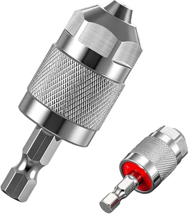 Adaptador de portabrocas de taladro – Casquillo de 6 mm – Adaptador de | brocas de taladro de 3 mordazas con vástago hexagonal – Para trabajar la madera y los metales atornillador inalámbrico