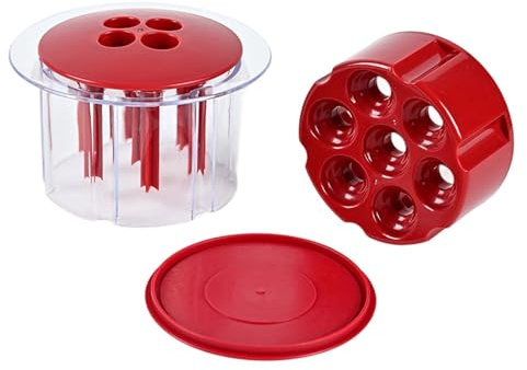 micherr Snocciolatore per ciliegie a 7 fori, efficiente, strumento ergonomico per rimuovere noccioli di ciliegie, per cucina e negozi di succhi di frutta