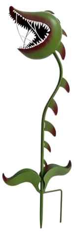 Generisk dekorativ metall blommor trädgårdspläd, skurrile köttätande växt, rolig terrass blomplugg för gräsmatta, bakgård, terrass, landskapsarkitektur, trottoar, blomsterrabatter och innergård