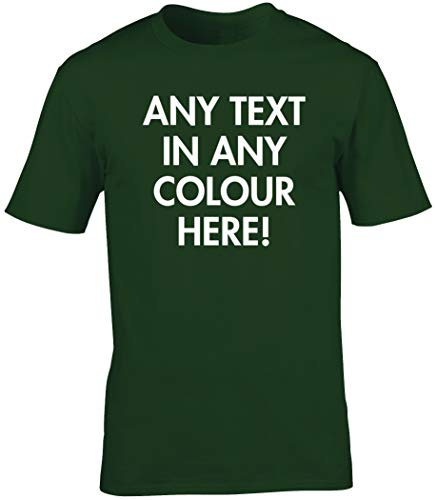 Hippowarehouse Personalised Unisex T-Shirt UK | Short Sleeve | Printed Text & Image | Men's Women's Funny Tee (Specific Size Guide in Description)