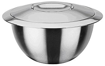 GSW Stahlwaren GmbH - Ciotola Termica con Coperchio, 16 x 9,8 cm, 1,2 l, in Acciaio Inox, Argento, 30 x 16 x 9,8 cm