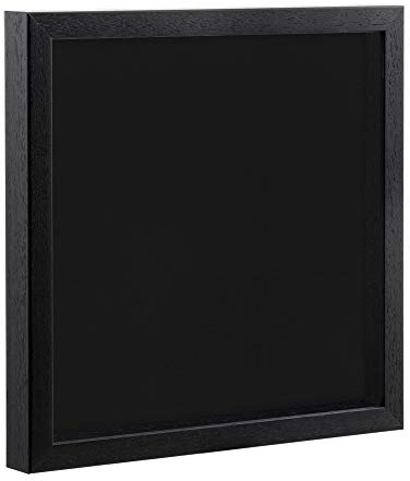 Objektrahmen 1,5 cm tiefer Bilderrahmen aus Massivholz VARIO36 inkl. Gratis Zugabe 50x50 cm Schwarz matt (lackiert)