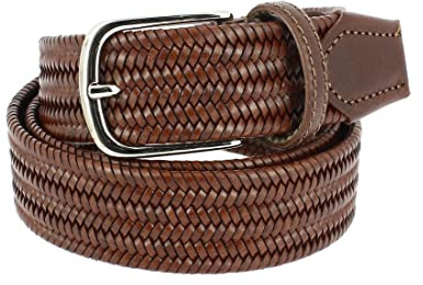 Tony & Paul. Ceinture tressée. Tressia, Cuir. - Uni - FABRIQUE EN ITALIE. L 95-110
