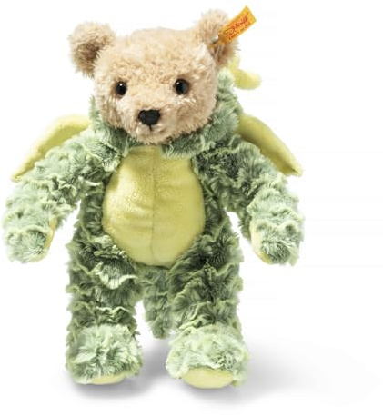 Steiff gosedjur med huva, nallebjörn, sött mjukisdjur, barn, pojkar och flickor, vänner, plyschdjur, 27 cm, grön, 113284