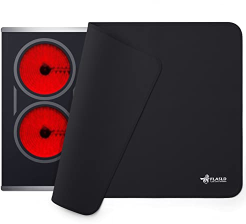 FLASLD Stove Top Covers - Glass Top Stove, Ceramic Cooktop Protector, Full Covers for Electric Stovetop, Black-21×32 inch
