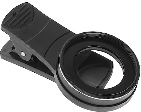 Hemobllo Macro per Smartphone in Alluminio con Clip Fotografico Hd per Dettagli Gioielli Insetti Nero Singolo