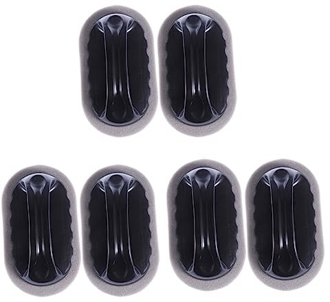 SOLUSTRE 6piezas Esponja De Limpieza De Decontaminación con Mango Estropajo Absorbente para Cocina Baño y Negro