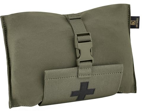KRYDEX GEAR Medizinische Taktische Tasche, Elastisches Molle Tactical Erste Hilfe Tasche IFAK Outdoor medizinische Tasche für Camping, Jagd, Wandern, Zuhause, Auto und Abenteuer (Ranger Grün)
