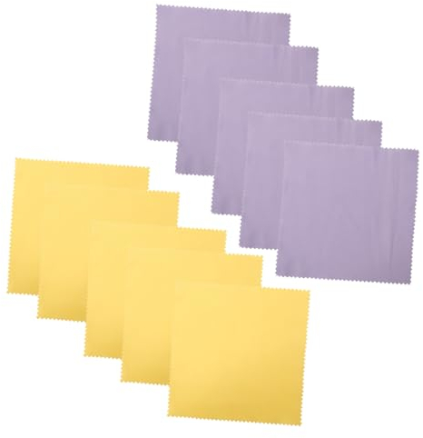 PartyKindom 10pcs Silverware Polishing Cloth Jewelry Cleaning Silverware Polisher Maintenance Polishing Random Color