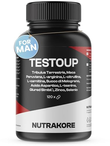 TestoUp® Mann, Muskelmasse | 4000MG pro Dosis | Energie-Booster, Schnelle und Starke Wirkung | Hohe Dosierung von Tribulus Terrestris, Peruanischer Maca, Glutathion, Arginin, Citrullin und Carnitin.