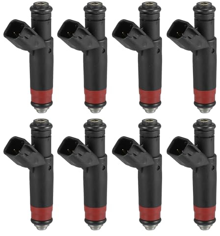 VekAuto 8 Injecteurs De Carburant Pour Dodge Pour Dakota 2001-2003 4.7L | Pour Dodge Durango 02-03 4.7L, Pour Ram 1500 02-03 4.7L, Et Autres, Noir, Métal/Plastique, Débit Assorti, OE 53032145AA