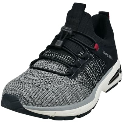 bugatti Chaussures d'affaires à Lacets pour Homme, Black Grey 1015, 42 EU