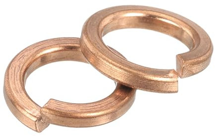 QUARKZMAN 10 Pcs Rondelle à Ressort en Cuivre, M10 Assortiment de Rondelles de Blocage Fendues Rondelles de Blocage pour Vis, Boulons, Écrous