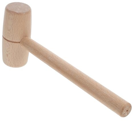 Hemobllo Beech Hammer Wood Handle Small Mallet for Carving Woodworking Crafting for DIY Projects