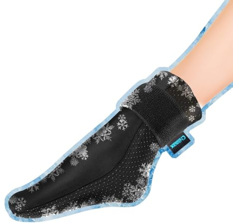 Chilmax Foot Ice Pack Sock,Gel Cold Hot Therapy Neuropathy Sock Pain Relief for Feet,Full Foot Ankle Heel Toes Cooling Compress Wrap for Gout,Swelling,Sprains,Injuries Recovery