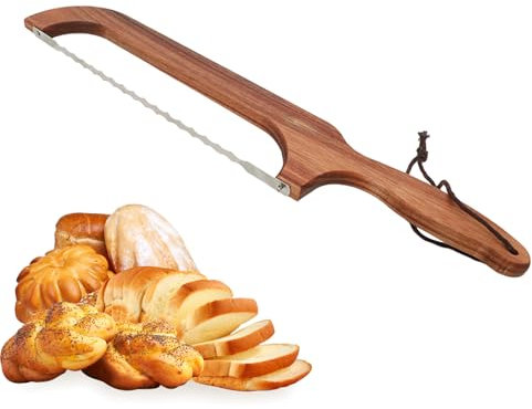 Generico Coltello da utensile da taglio Sauerig con manico in legno, lama artigianale rustica | Archbars per toast, piatti sandwich spessi, pasticcini quotidiani, classici, compatti, familiari, mano