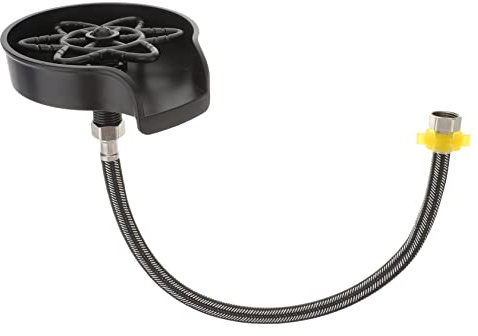 Operitacx Lave-Verres pour Évier à Pression, Rinçage Haute Pression, ABS Noir, pour Tasses à Thé et Verres à Vin, la Cuisine et Usage Domestique