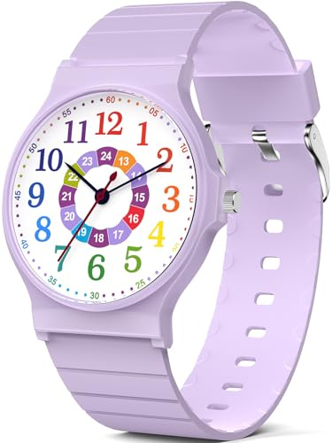 Orologio analogico per bambini, impermeabile fino a 30 m, orologio sportivo con quadrante sottile, cinturino morbido, facile da leggere, per ragazzi e ragazze dai 5 ai 18 anni, regalo di compleanno