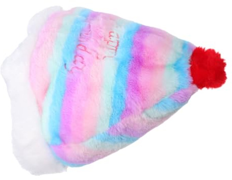 Cabilock Sombrero de Fiesta de Peluche para Cumpleaños Diseño Doble Cara y Pastel Gorro Divertido y Reutilizable para Adultos Unisex Accesorio y Cómodo para Celebraciones