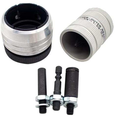GNURBDILFO Electric Reamer,6-35MM Copper Tube Chamfer Trimming Knife Metal Pipes Deburring Reamer Internal External Chamfering Tool