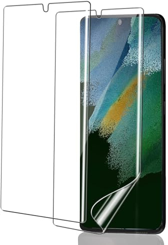 ICESPRING für Panzerglas für Samsung Galaxy S21 Ultra 5G Schutzfolie, 2 Stück Weich TPU Kratzfest Panzerfolie für Samsung S21 Ultra Folie, Schutzglas für Galaxy S21 Ultra Panzer Schutz Glas